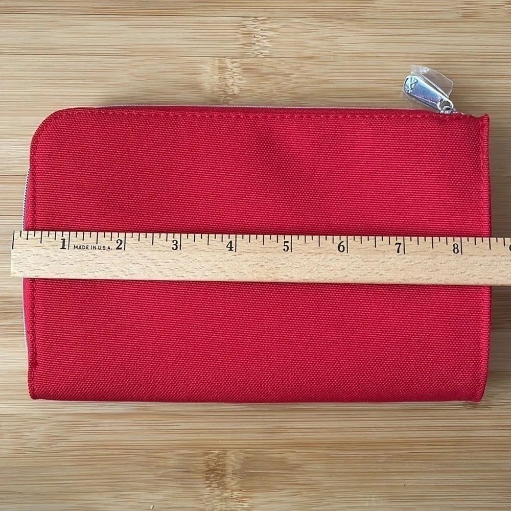 Brand New Dior Red Zippered Beauty Pouch 100% Recycled Materials in Box